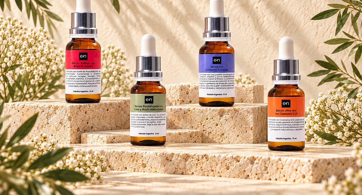Sérums faciales Essence Nature en frascos gotario